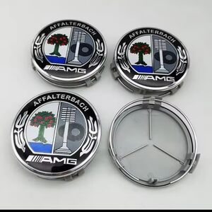 4 Mercedes Benz AMG affalterbach 75mm rim center caps